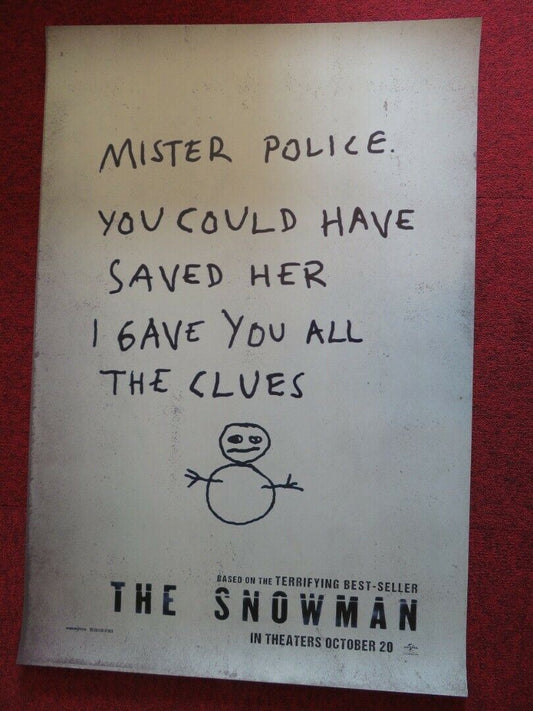 THE SNOWMAN US ONE SHEET ROLLED POSTER MICHAEL FASSBENDER REBECCA FERGUSON 2017 Movie posters