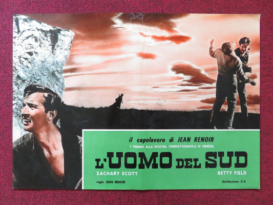 THE SOUTHERNER ITALIAN FOTOBUSTA POSTER ZACHARY SCOTT BETTY FIELD 1945 Rendezvous Cinema Movie posters