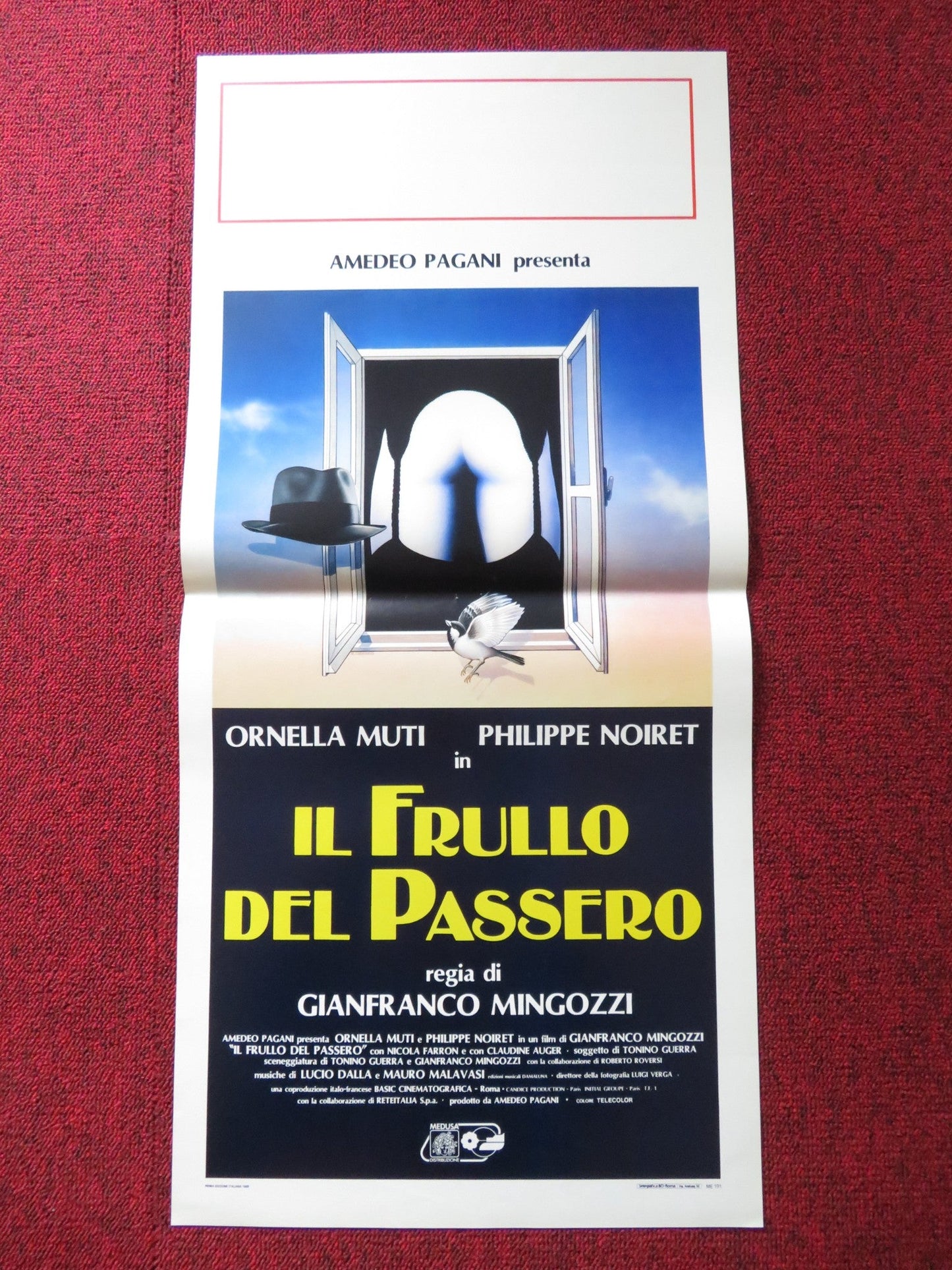 THE SPARROW'S FLUTTERING ITALIAN LOCANDINA POSTER ORNELLA MUTI P. NOIRET 1988 Rendezvous Cinema Movie posters