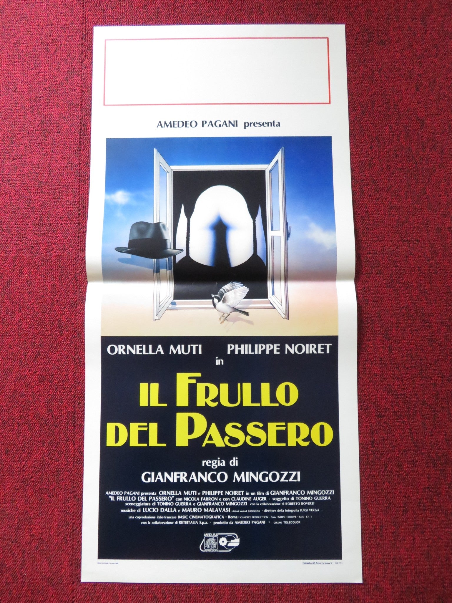 THE SPARROW'S FLUTTERING ITALIAN LOCANDINA POSTER ORNELLA MUTI P. NOIRET 1988 Rendezvous Cinema Movie posters