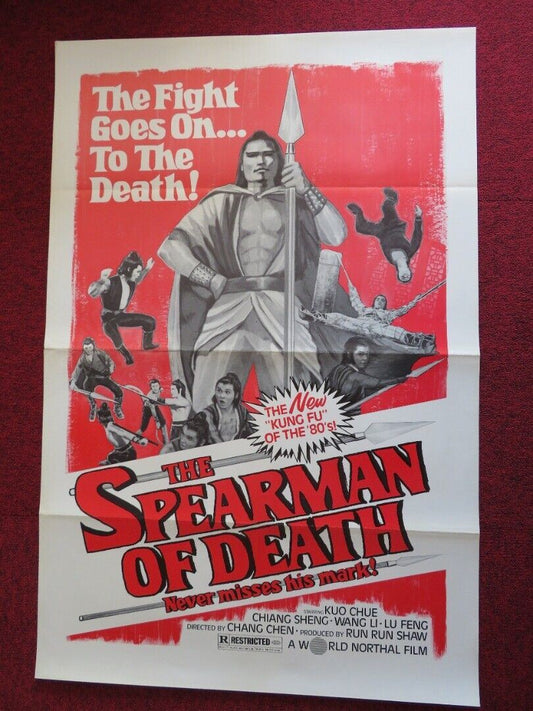 THE SPEARMAN OF DEATH/THE FLAG OF IRON KUNG FU US ONE SHEET ROLLED POSTER '80 Movie posters