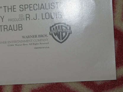 THE SPECIALIST FOLDED US ONE SHEET POSTER STALLON SHARON STONE 1994 Movie posters