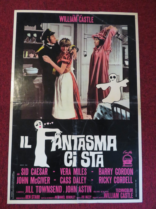 THE SPIRIT IS WILLING - A ITALIAN FOTOBUSTA POSTER SID CAESAR VERA MILES 1967 Rendezvous Cinema Movie posters