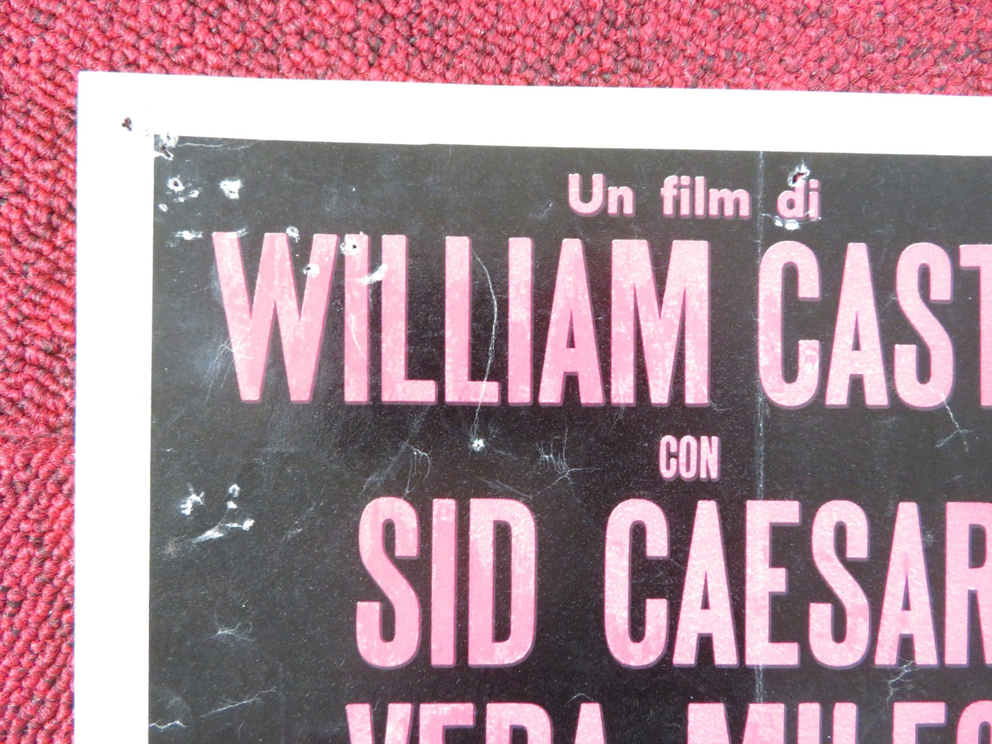 THE SPIRIT IS WILLING - C ITALIAN FOTOBUSTA POSTER SID CAESER VERA MILES 1967 Rendezvous Cinema Movie posters