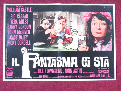 THE SPIRIT IS WILLING - F ITALIAN FOTOBUSTA POSTER SID CAESER VERA MILES 1967 Rendezvous Cinema Movie posters