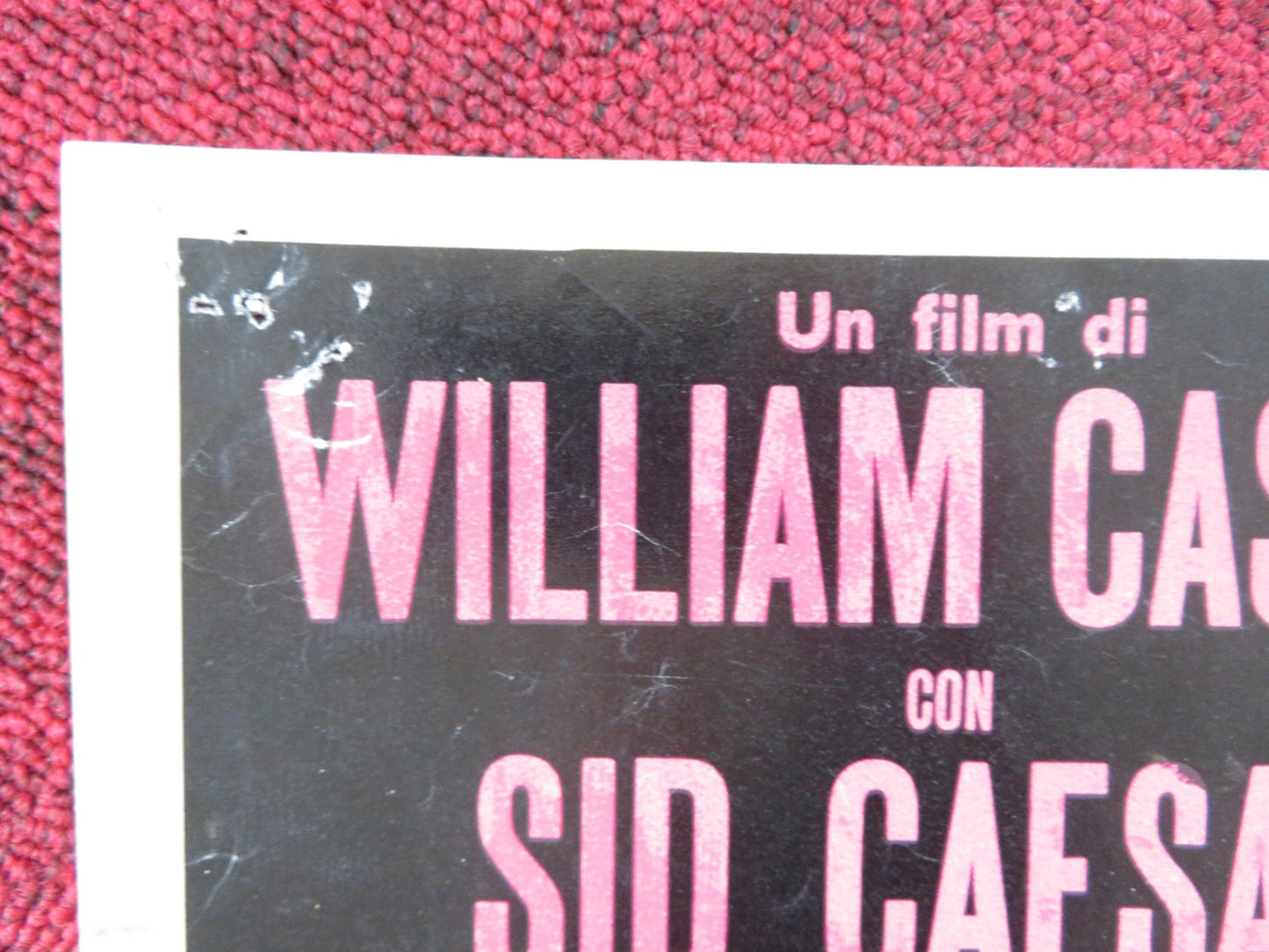 THE SPIRIT IS WILLING - F ITALIAN FOTOBUSTA POSTER SID CAESER VERA MILES 1967 Rendezvous Cinema Movie posters
