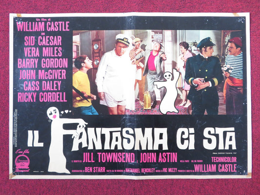 THE SPIRIT IS WILLING - G ITALIAN FOTOBUSTA POSTER SID CAESER VERA MILES 1967 Rendezvous Cinema Movie posters