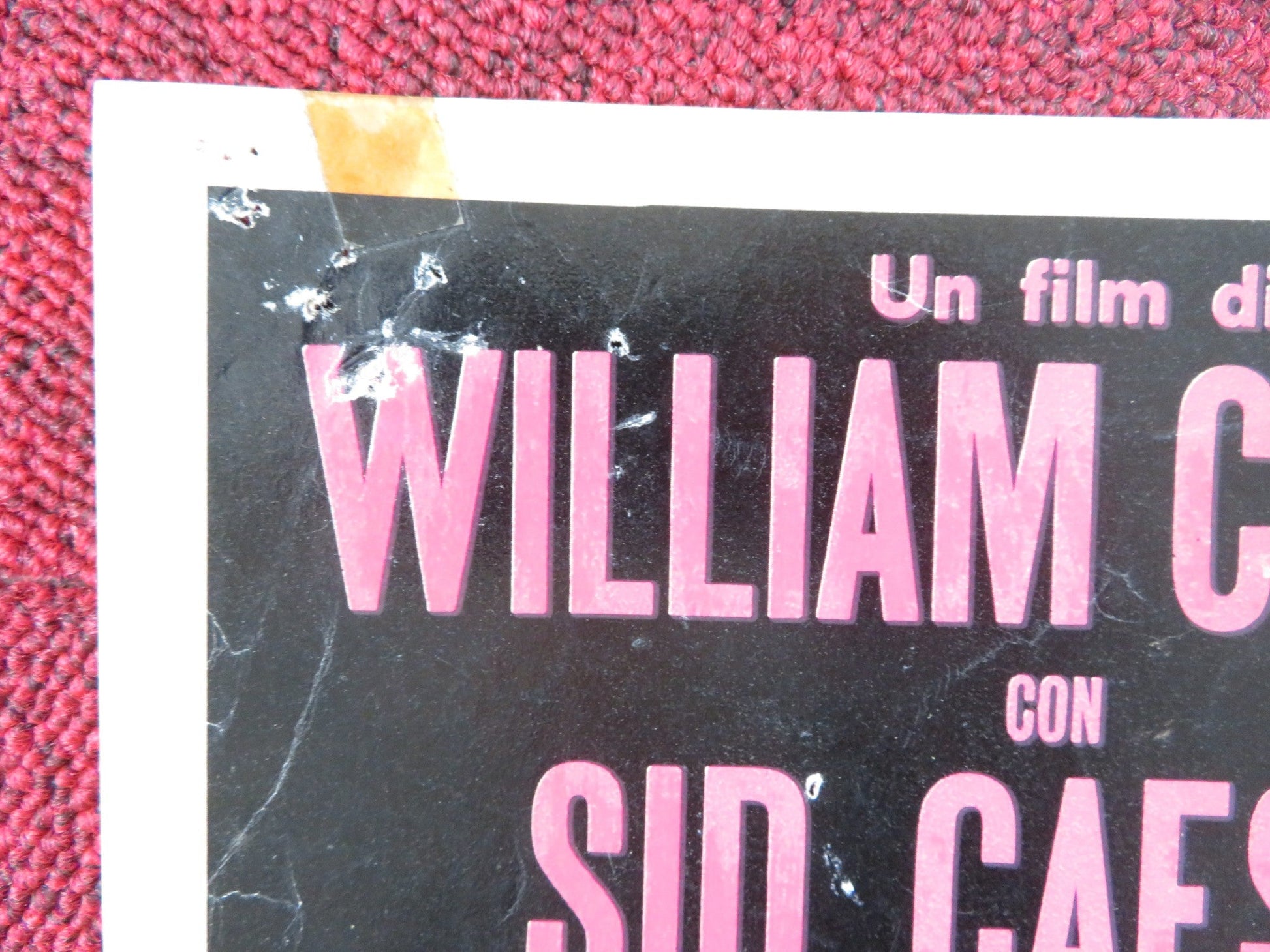THE SPIRIT IS WILLING - G ITALIAN FOTOBUSTA POSTER SID CAESER VERA MILES 1967 Rendezvous Cinema Movie posters
