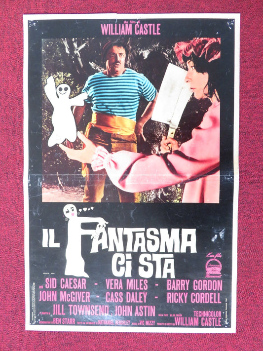 THE SPIRIT IS WILLING - H ITALIAN FOTOBUSTA POSTER SID CAESER VERA MILES 1967 Rendezvous Cinema Movie posters