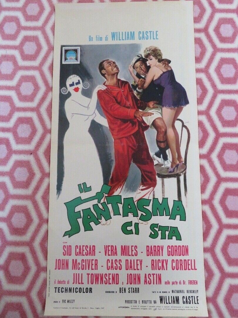 The Spirit Is Willing ITALIAN (28"x13") POSTER W.CASTLE 1967 Movie posters