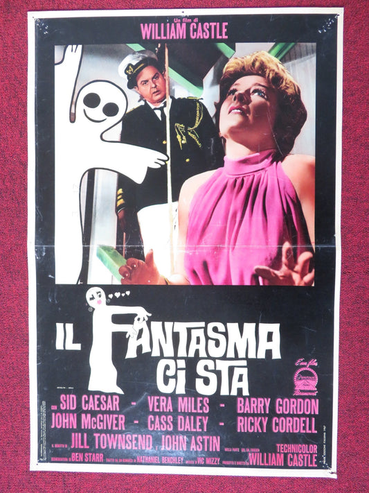 THE SPIRIT IS WILLING - J ITALIAN FOTOBUSTA POSTER SID CAESER VERA MILES 1967 Rendezvous Cinema Movie posters