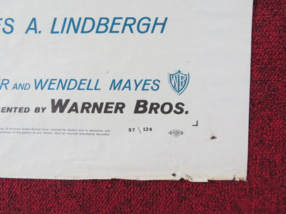 THE SPIRIT OF ST.LOUIS FOLDED US ONE SHEET POSTER JAMES STEWART 1957 Rendezvous Cinema Movie posters