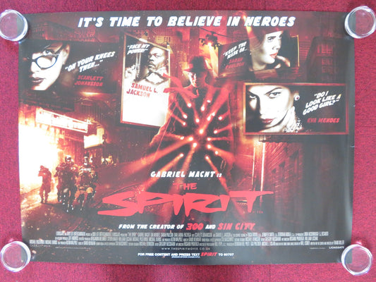 THE SPIRIT UK QUAD (30"x 40") ROLLED POSTER GABRIEL MACHT SAMUEL JACKSON 2008 Rendezvous Cinema Movie posters