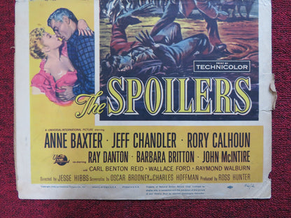THE SPOILERS WINDOW CARD (14"x 22") POSTER ANNE BAXTER JEFF CHANDLER 1955 Rendezvous Cinema Movie posters