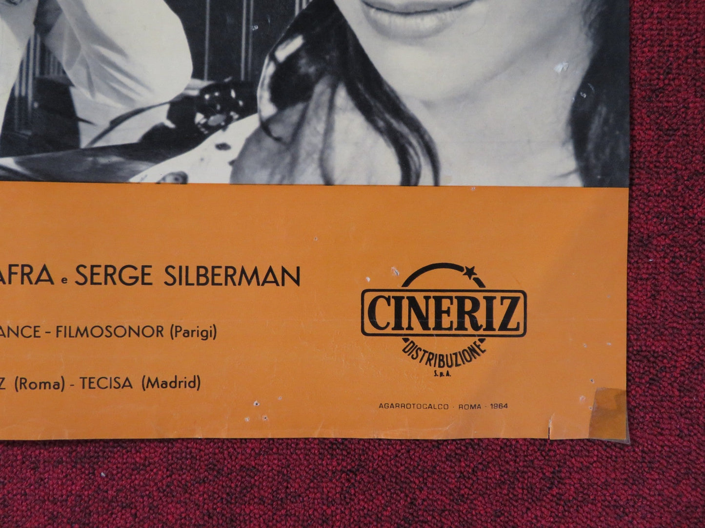 THE SPY ITALIAN FOGLIO POSTER GERARD BARRAY ELISA MONTES 1964 Rendezvous Cinema Movie posters