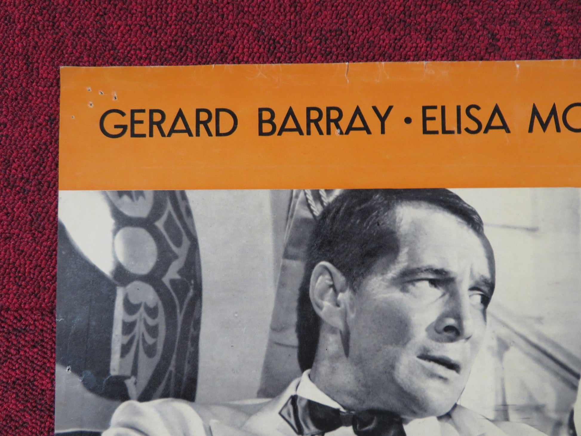 THE SPY ITALIAN FOGLIO POSTER GERARD BARRAY ELISA MONTES 1964 Rendezvous Cinema Movie posters