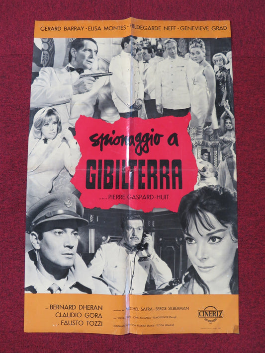 THE SPY ITALIAN FOGLIO POSTER GERARD BARRAY ELISA MONTES 1964 Rendezvous Cinema Movie posters