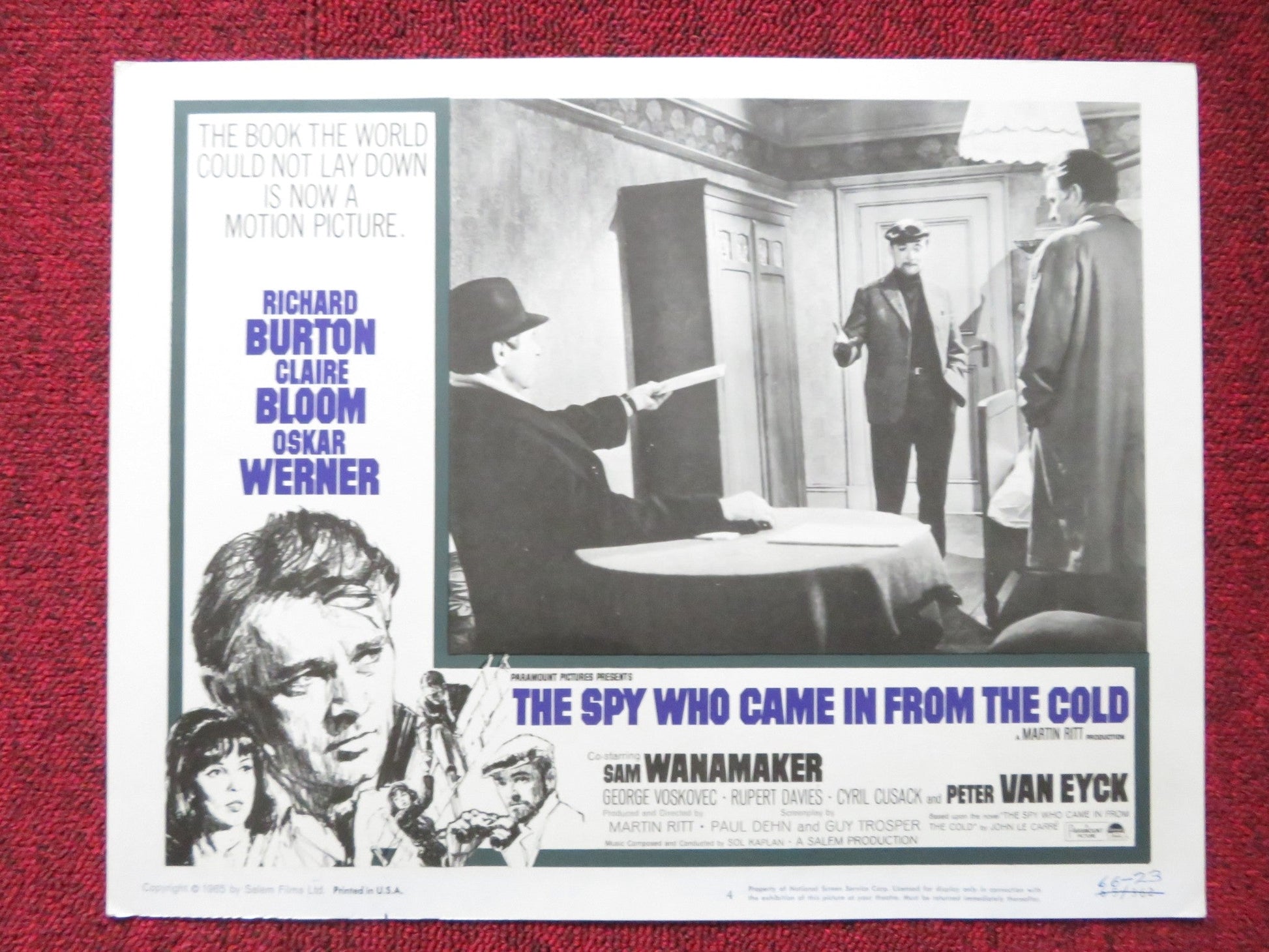THE SPY WHO CAME IN FROM THE COLD US LOBBY CARD FULL SET RICHARD BURTON 1965 Rendezvous Cinema Movie posters
