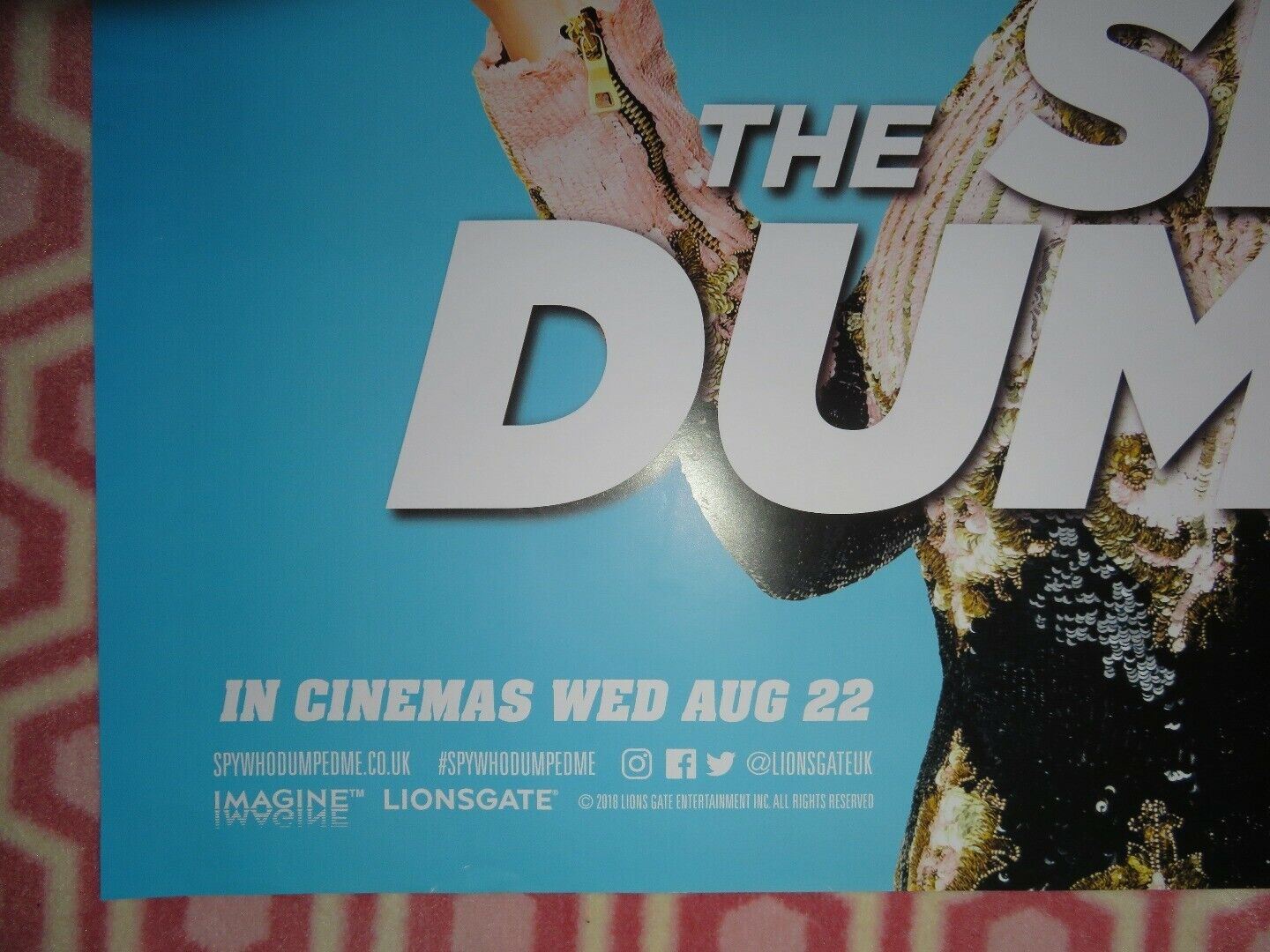 THE SPY WHO DUMPED ME BRITISH QUAD (30"x 40") ROLLED POSTER MILA KUNIS 2018 Movie posters