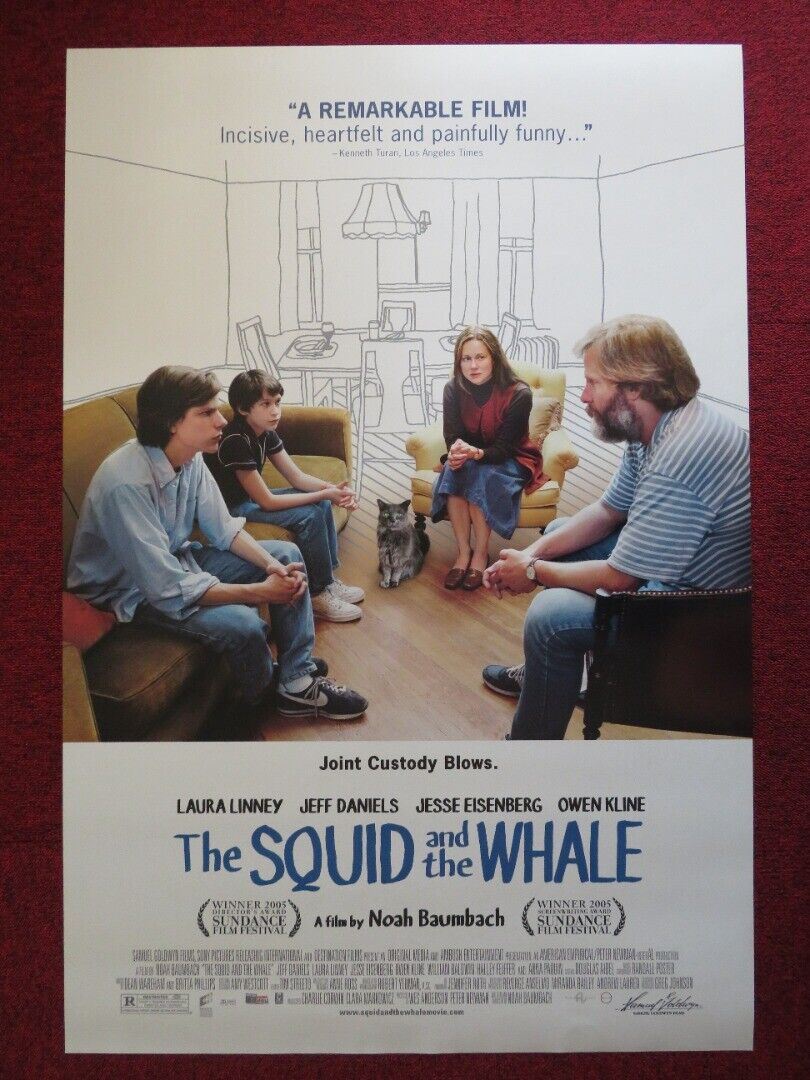 THE SQUID AND THE WHALE US ONE SHEET ROLLED POSTER JEFF DANIELS OWEN KLINE 2005 Movie posters