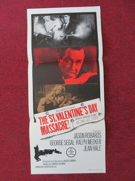 THE ST. VALENTINES DAY MASSACRE FOLDED AUSTRALIAN DAYBILL POSTER JASON ROBARDS Movie posters
