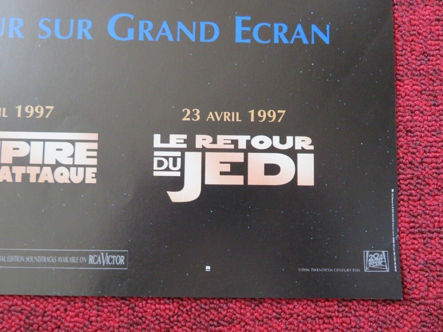 THE STAR WARS TRILOGY FRENCH (16"x 21.5") POSTER LUCAS HAMILL FORD FISHER Movie posters