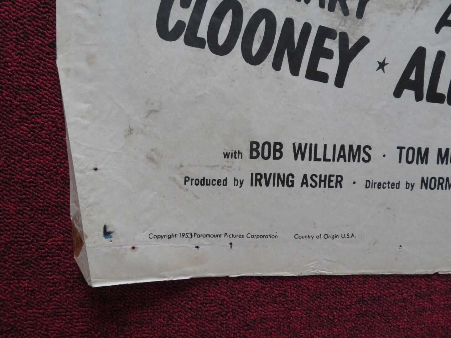 THE STARS ARE SINGING FOLDED US ONE SHEET POSTER ROSEMARY CLOONEY 1953 - Rendezvous Cinema