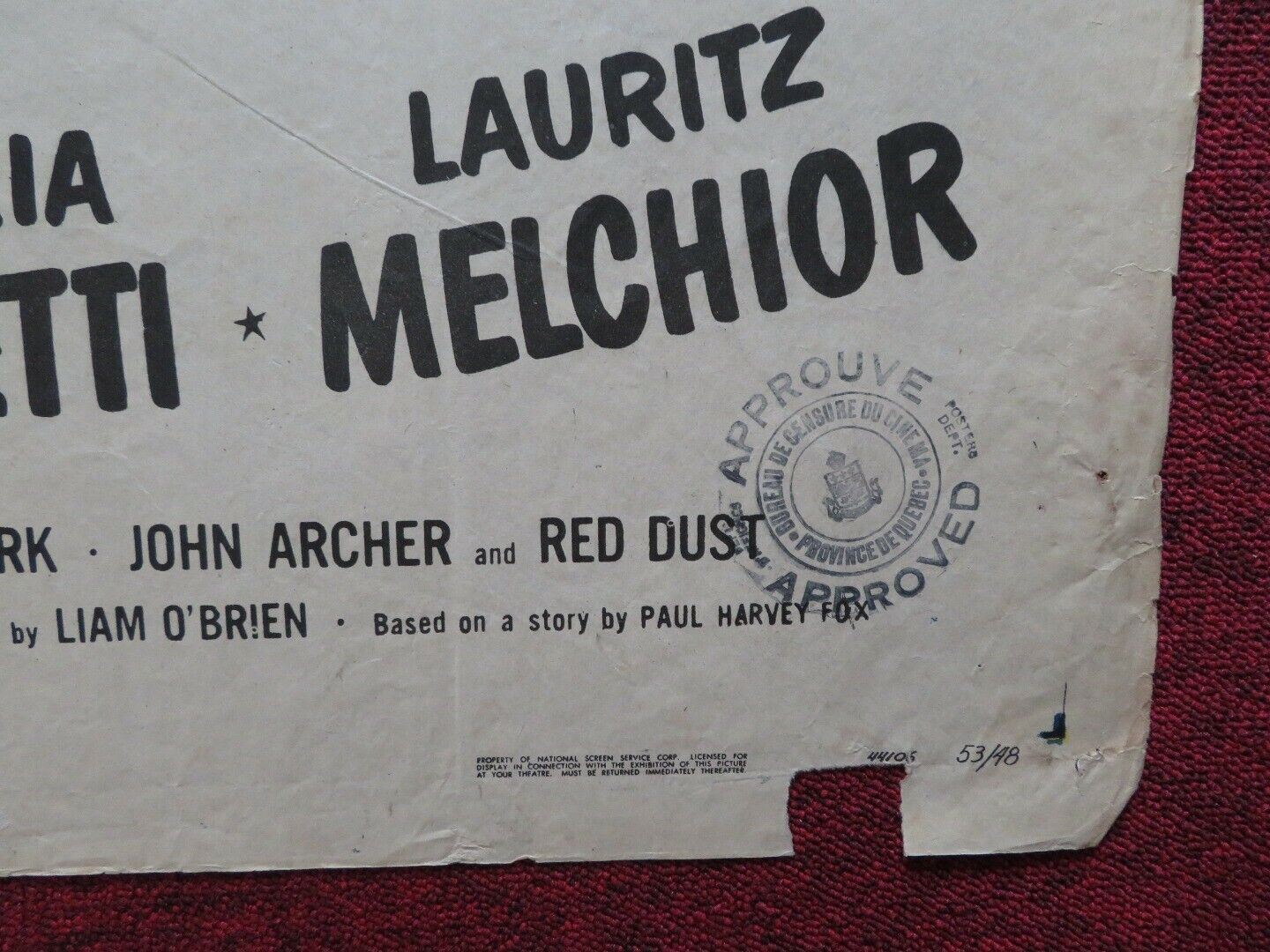 THE STARS ARE SINGING FOLDED US ONE SHEET POSTER ROSEMARY CLOONEY 1953 - Rendezvous Cinema