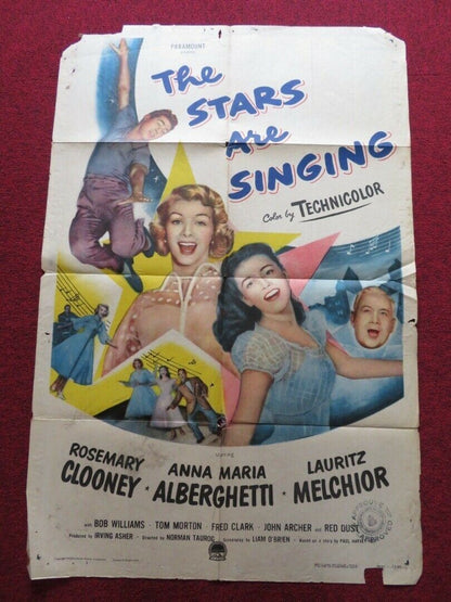 THE STARS ARE SINGING FOLDED US ONE SHEET POSTER ROSEMARY CLOONEY 1953 - Rendezvous Cinema