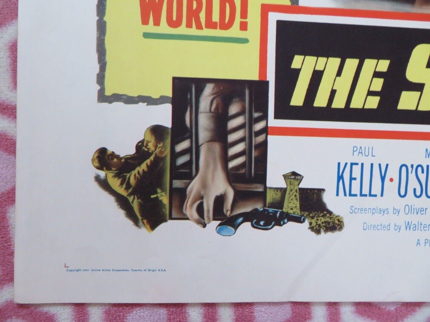 THE STEEL CAGE US HALF SHEET (22"x 28") POSTER PAUL KELLY M O'SULLIVAN 1954 Movie posters