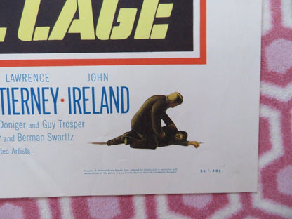 THE STEEL CAGE US HALF SHEET (22"x 28") POSTER PAUL KELLY M O'SULLIVAN 1954 Movie posters