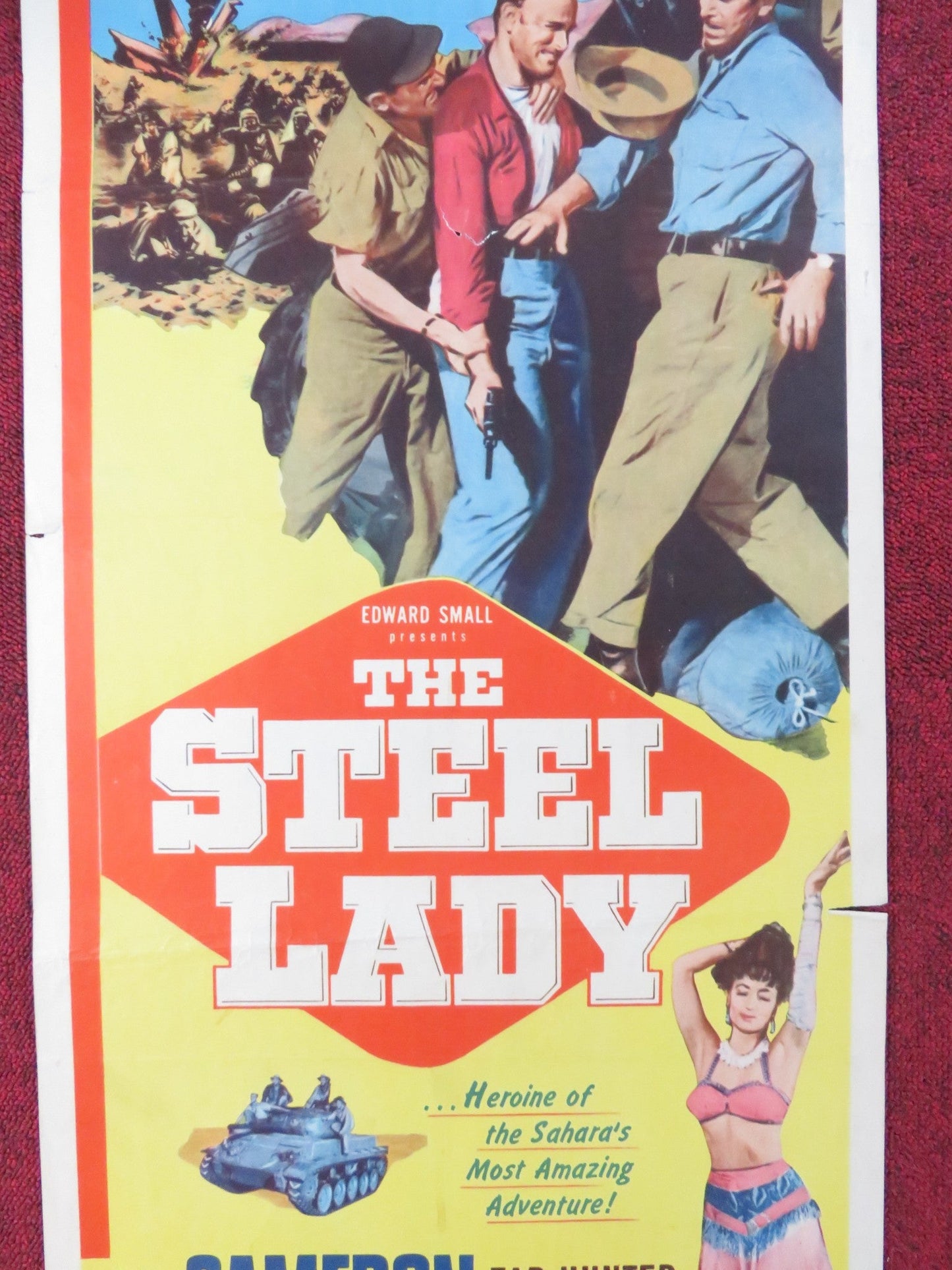 THE STEEL LADY US INSERT (14"x 36") POSTER ROD CAMERON TAB HUNTER 1953 Rendezvous Cinema Movie posters