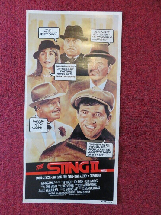 THE STING II FOLDED AUSTRALIAN DAYBILL POSTER Jackie Gleason Mac Davis 1983 Movie posters