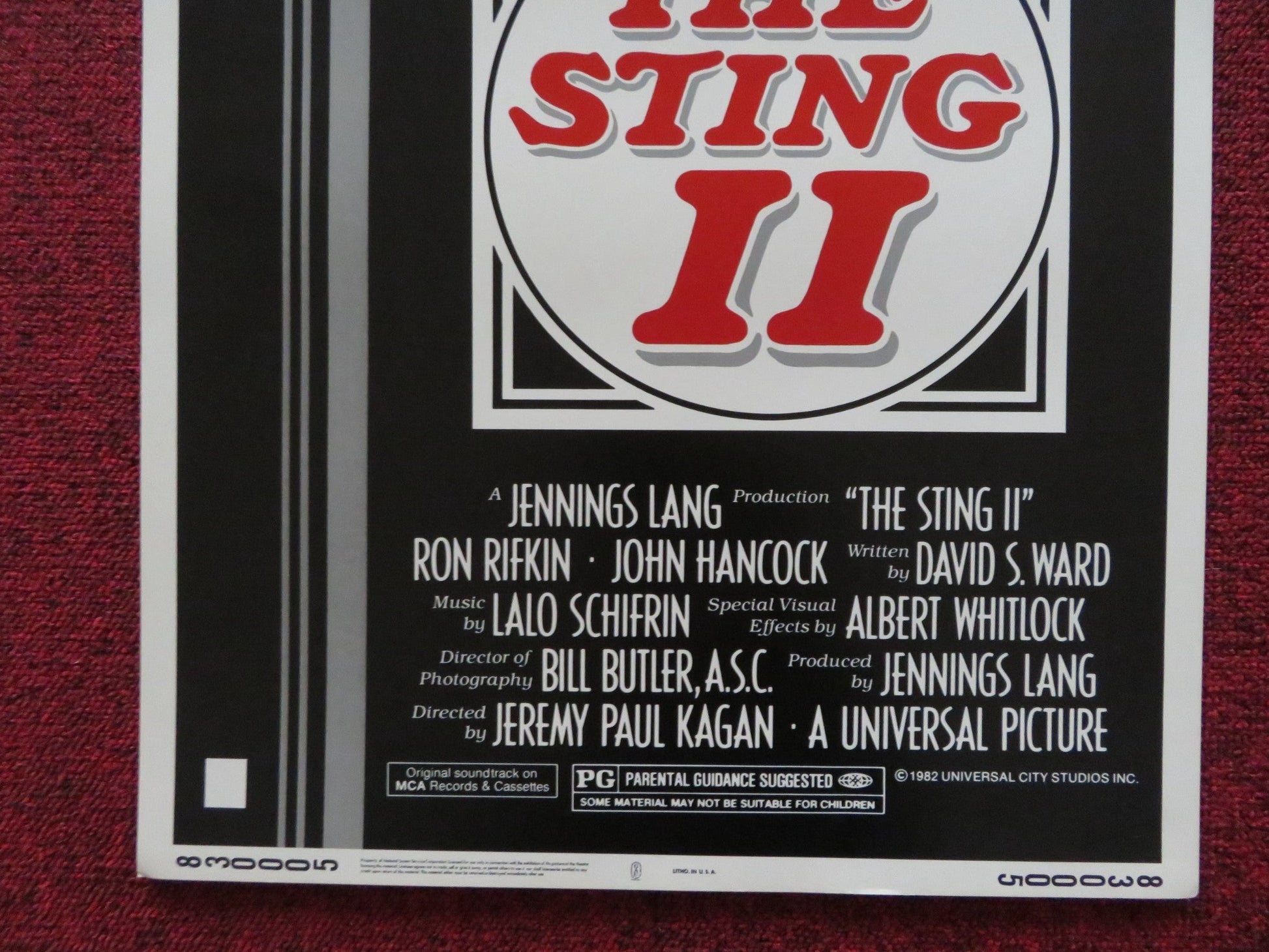 THE STING II US INSERT (14"x 36") POSTER OLIVER REED MAC DAVIS 1983 Rendezvous Cinema Movie posters