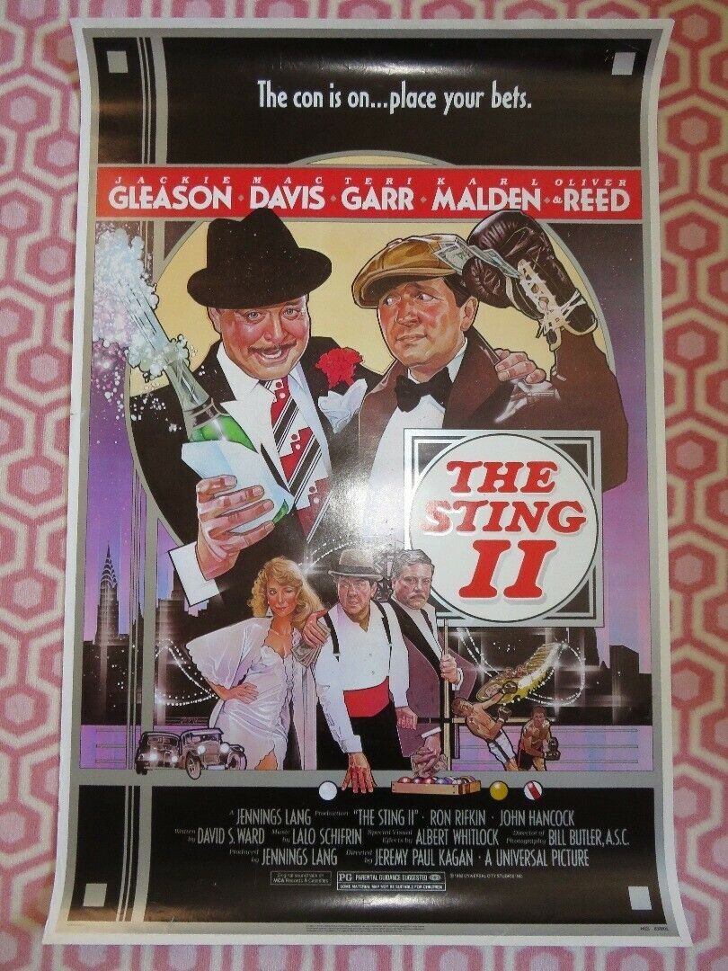 THE STING II US ROLLED POSTER JACKIE GLEASON MAC DAVIS 1983 Movie posters