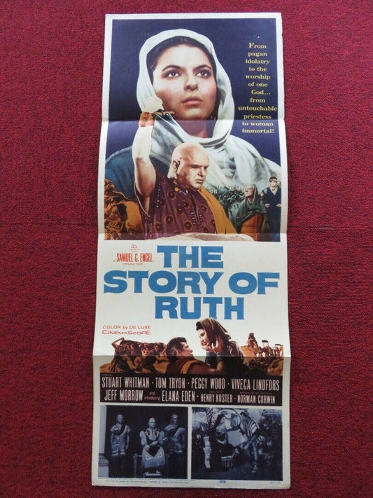 THE STORY OF RUTH FOLDED US INSERT (14"x 36") POSTER STUART WHITMAN 1960 Movie posters
