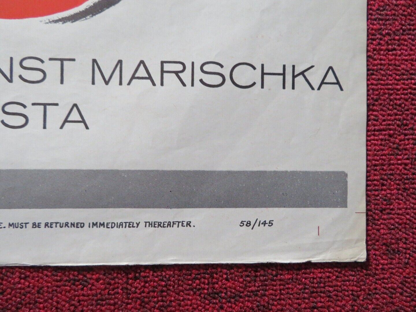 THE STORY OF VICKIE FOLDED US ONE SHEET POSTER ROMY SCHNEIDER ADRIAN HOVEN 1954 Movie posters