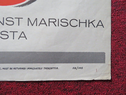 THE STORY OF VICKIE FOLDED US ONE SHEET POSTER ROMY SCHNEIDER ADRIAN HOVEN 1954 Movie posters