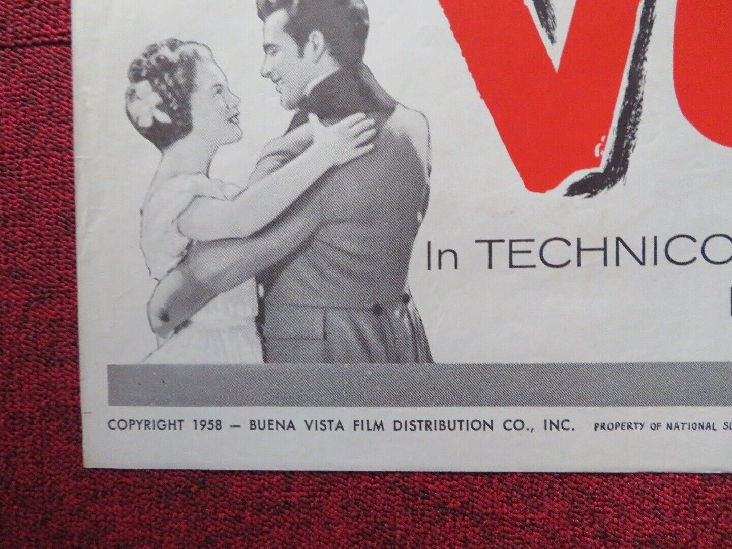 THE STORY OF VICKIE FOLDED US ONE SHEET POSTER ROMY SCHNEIDER ADRIAN HOVEN 1954 Movie posters