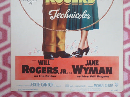 THE STORY OF WILL ROGERS US INSERT (14"x 36") POSTER WILL ROGERS JANE WYMAN '52 Movie posters