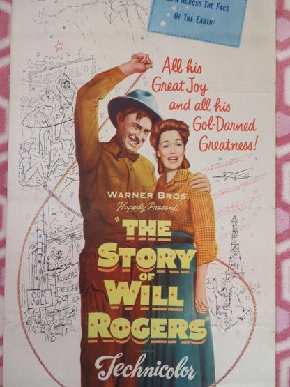 THE STORY OF WILL ROGERS US INSERT (14"x 36") POSTER WILL ROGERS JANE WYMAN '52 Movie posters