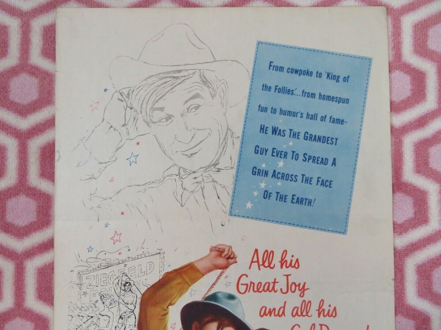 THE STORY OF WILL ROGERS US INSERT (14"x 36") POSTER WILL ROGERS JANE WYMAN '52 Movie posters