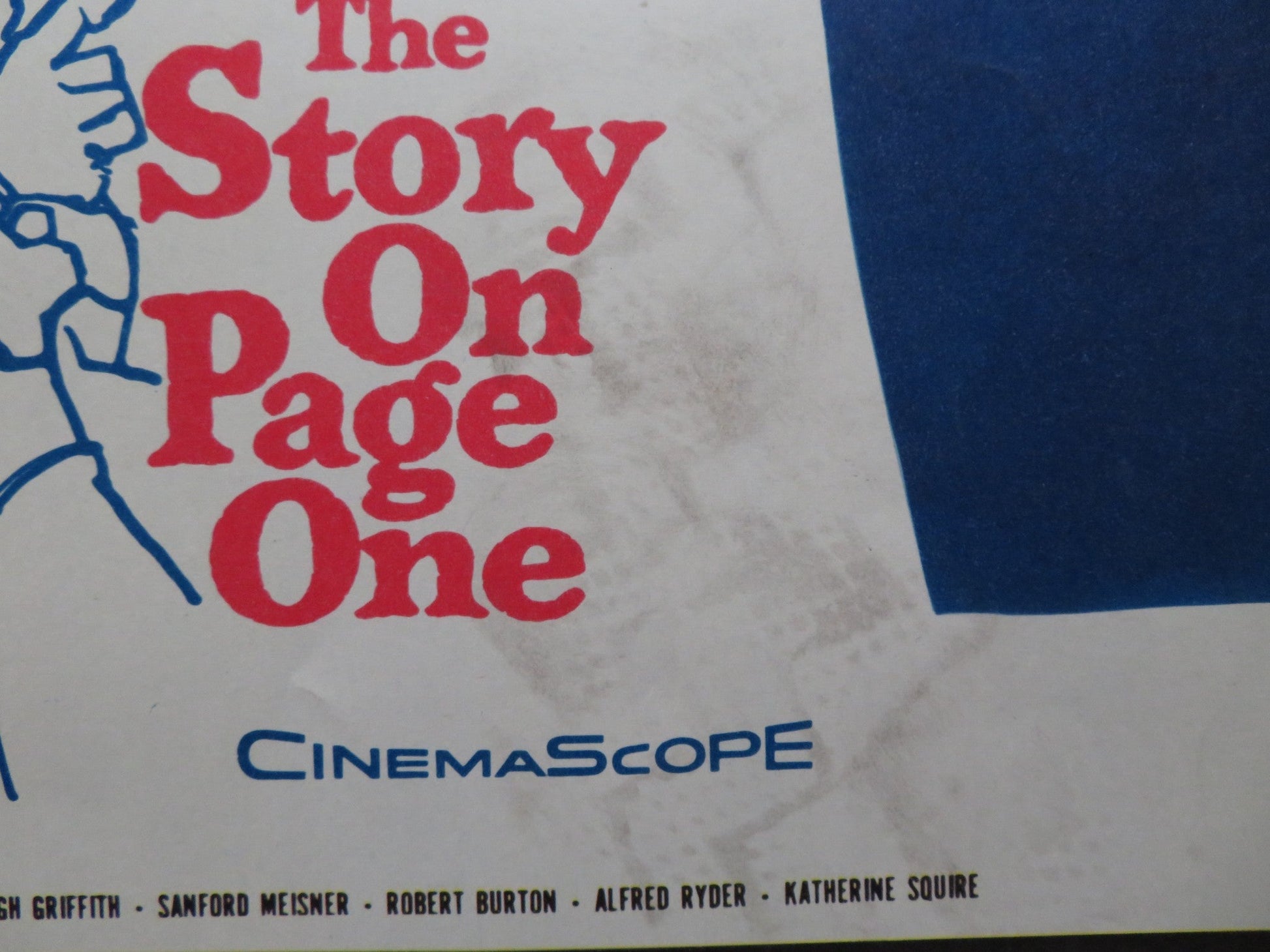 THE STORY ON PAGE ONE US INSERT (14"x 36") POSTER RITA HAYWORTH FRANCIOSA 1960 Rendezvous Cinema Movie posters