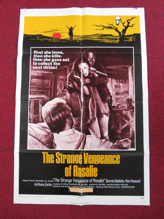 THE STRANGE VENGEANCE OF ROSALIE FOLDED US ONE SHEET POSTER BONNIE BEDELIA 1972 Rendezvous Cinema Movie posters