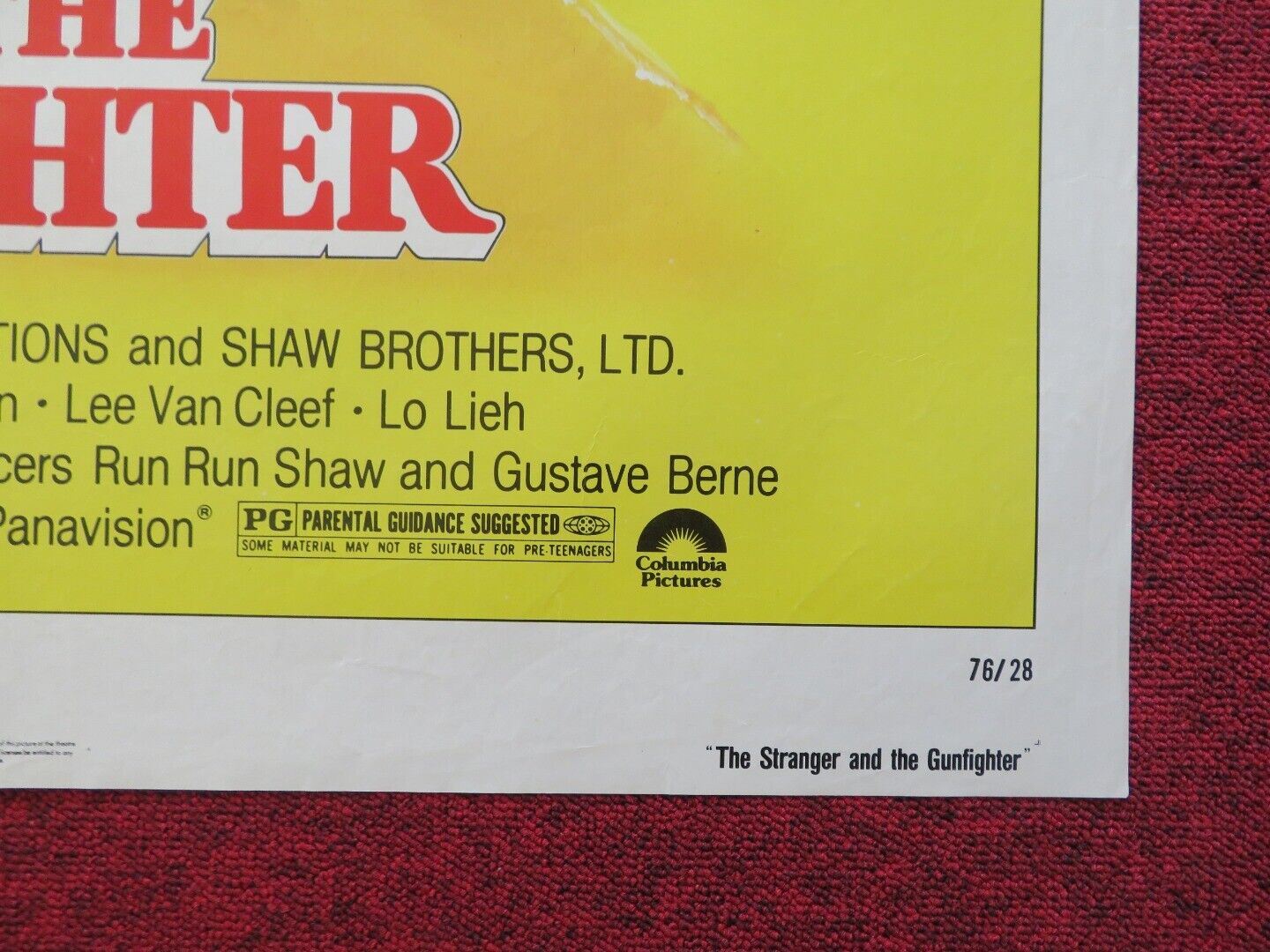 THE STRANGER AND THE GUNFIGHTER FOLDED US ONE SHEET POSTER 1976 Movie posters