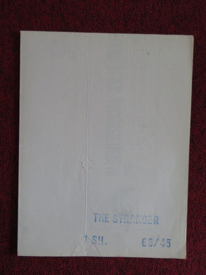 THE STRANGER FOLDED US ONE SHEET POSTER MARCELLO MASTROIANNI ANNA KARINA 1967 Movie posters