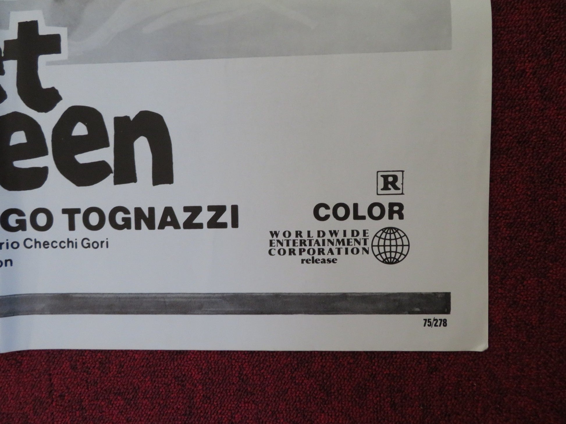 THE STREET QUEEN FOLDED US ONE SHEET POSTER ROMY SCHNEIDER UGO TOGNAZZI R1975 Rendezvous Cinema Movie posters