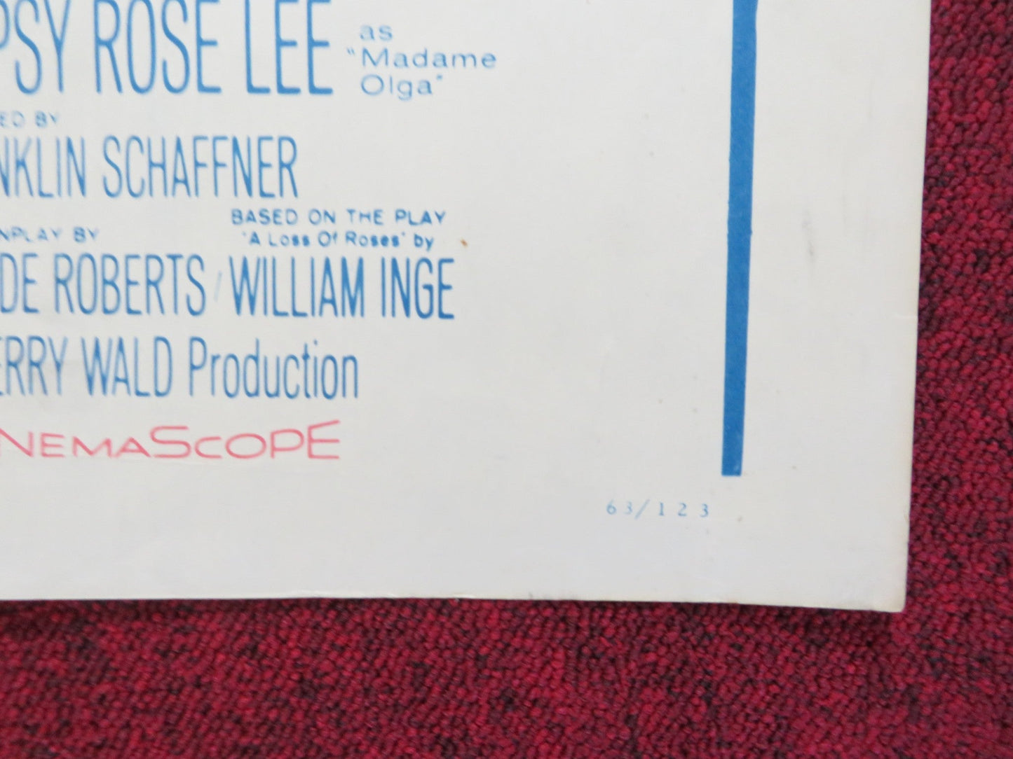 THE STRIPPER US HALF SHEET (22"x 28") POSTER JOANNE WOODWARD RICHARD BEYMER 1963 Rendezvous Cinema Movie posters