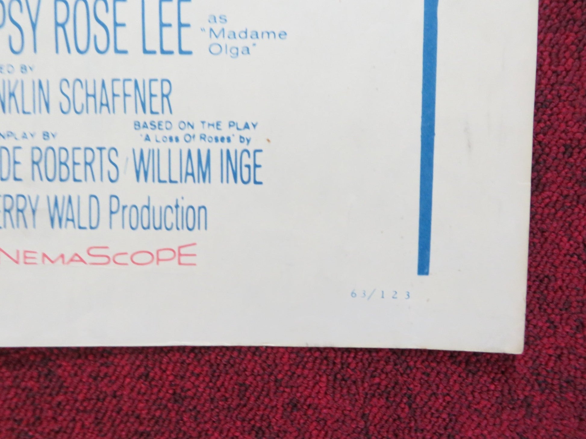 THE STRIPPER US HALF SHEET (22"x 28") POSTER JOANNE WOODWARD RICHARD BEYMER 1963 Rendezvous Cinema Movie posters