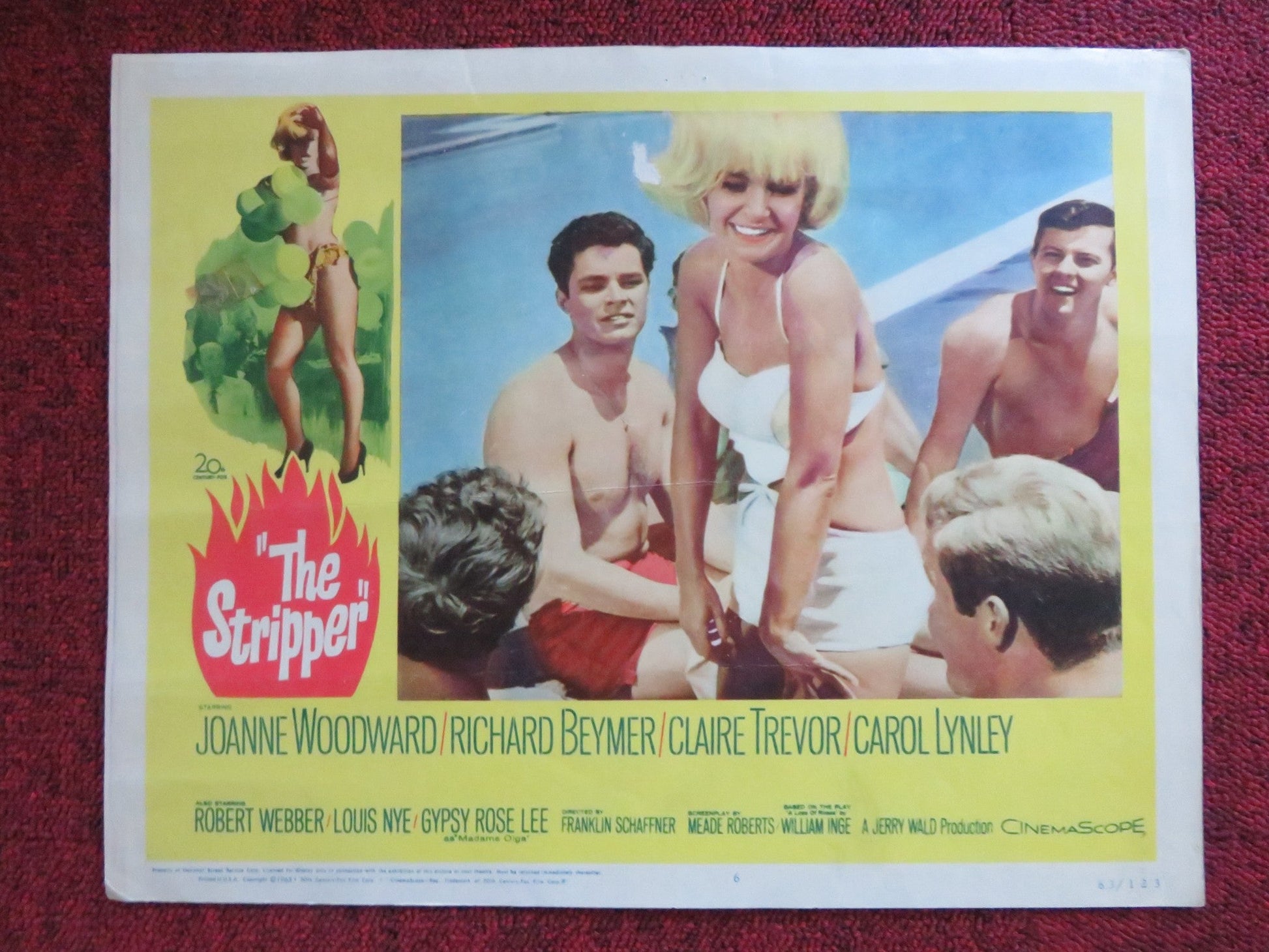 THE STRIPPER US LOBBY CARD FULL SET JOANNE WOODWARD RICHARD BEYMER 1963 Rendezvous Cinema Movie posters